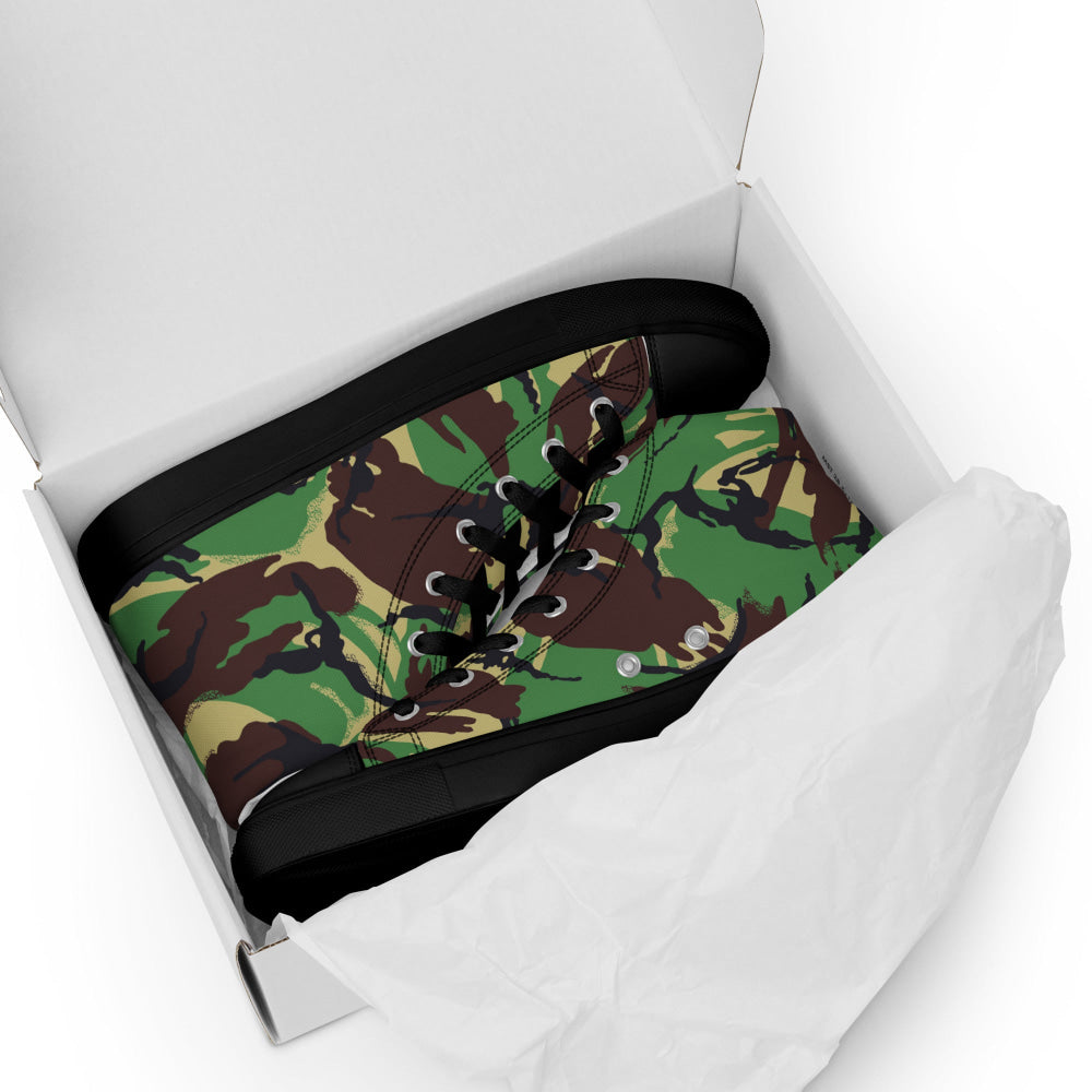 Indonesian DPM TNI-AD CAMO Men’s high top canvas shoes - Mens High Top Canvas Shoes