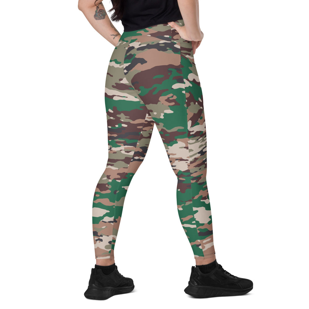 Indonesian INDOCAM Multi CAMO Leggings with pockets - 2XS - Womens With Pockets