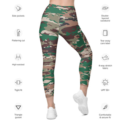 Indonesian INDOCAM Multi CAMO Leggings with pockets - Womens With Pockets