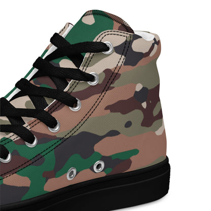 Indonesian INDOCAM Multi CAMO Men’s high top canvas shoes - Mens High Top Canvas Shoes