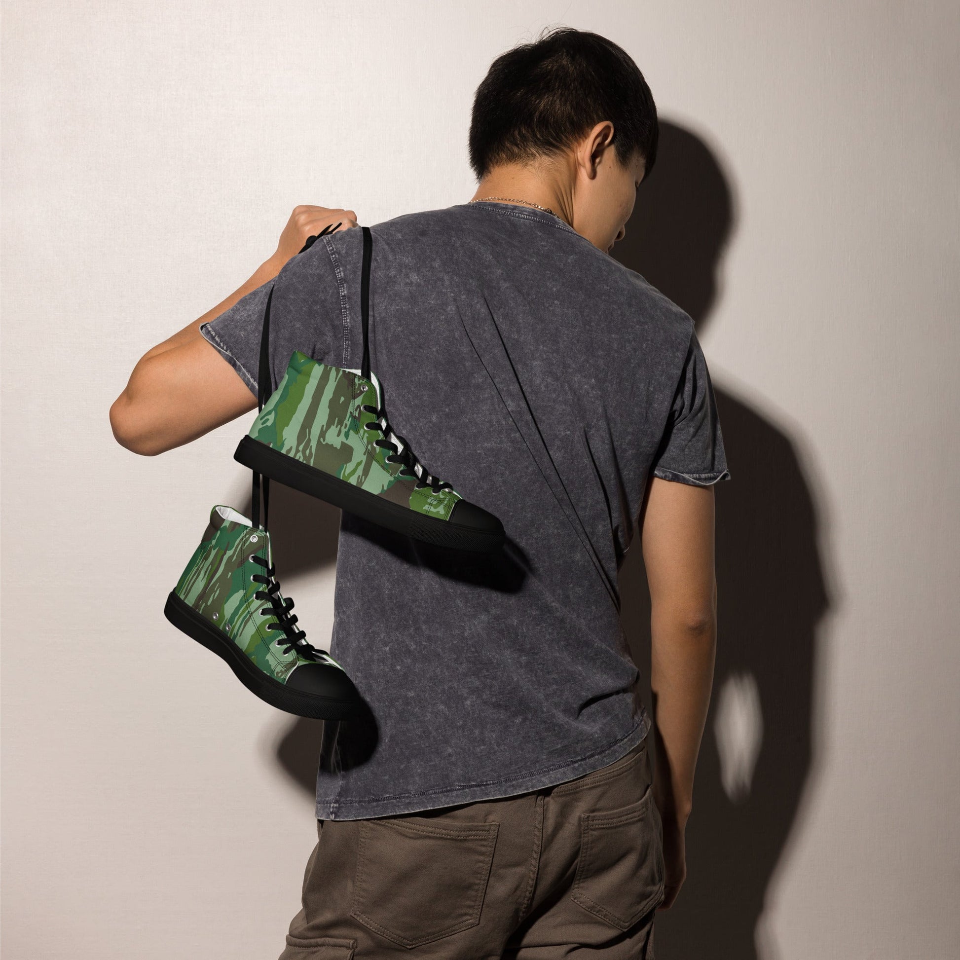 Indonesian KOPASGAT 1969 CAMO Mens High-Top Canvas Shoes