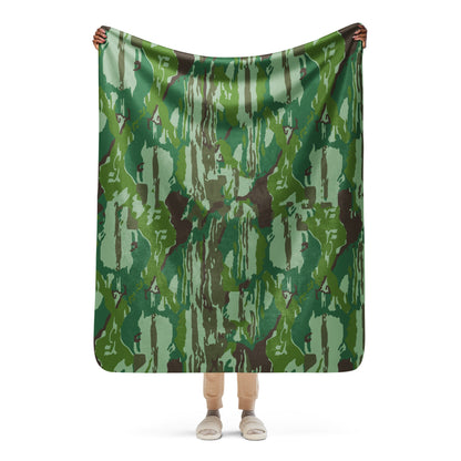 Indonesian KOPASGAT 1969 CAMO Sherpa blanket - 50″×60″ - Blankets