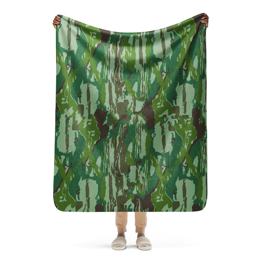 KOPASGAT Vertical Stripe 1969 CAMO Sherpa Blanket - 50″×60″