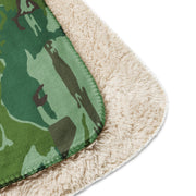 KOPASGAT Vertical Stripe 1969 CAMO Sherpa Blanket