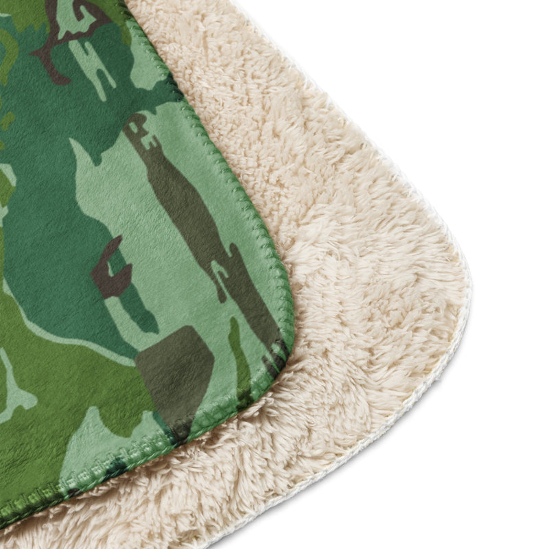 KOPASGAT Vertical Stripe 1969 CAMO Sherpa Blanket