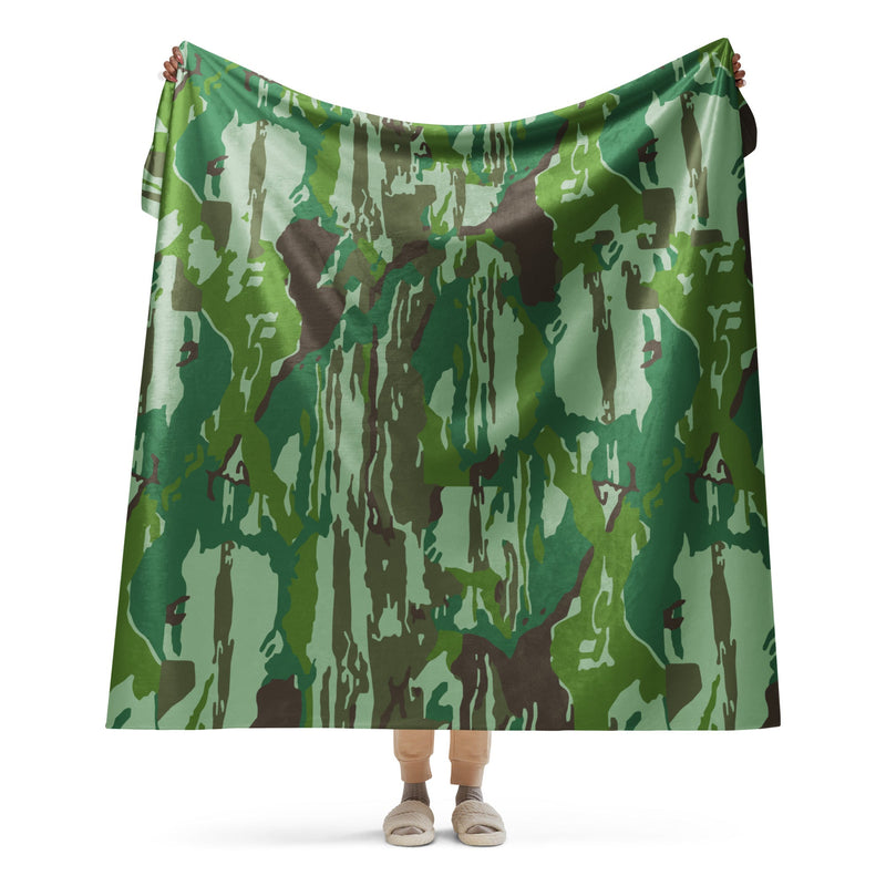 KOPASGAT Vertical Stripe 1969 CAMO Sherpa Blanket - 60″×80″