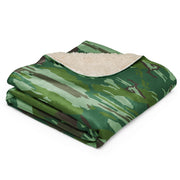 KOPASGAT Vertical Stripe 1969 CAMO Sherpa Blanket