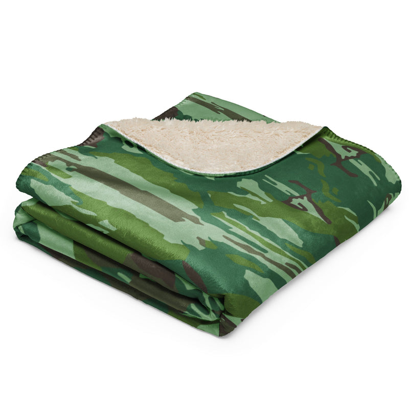 KOPASGAT Vertical Stripe 1969 CAMO Sherpa Blanket