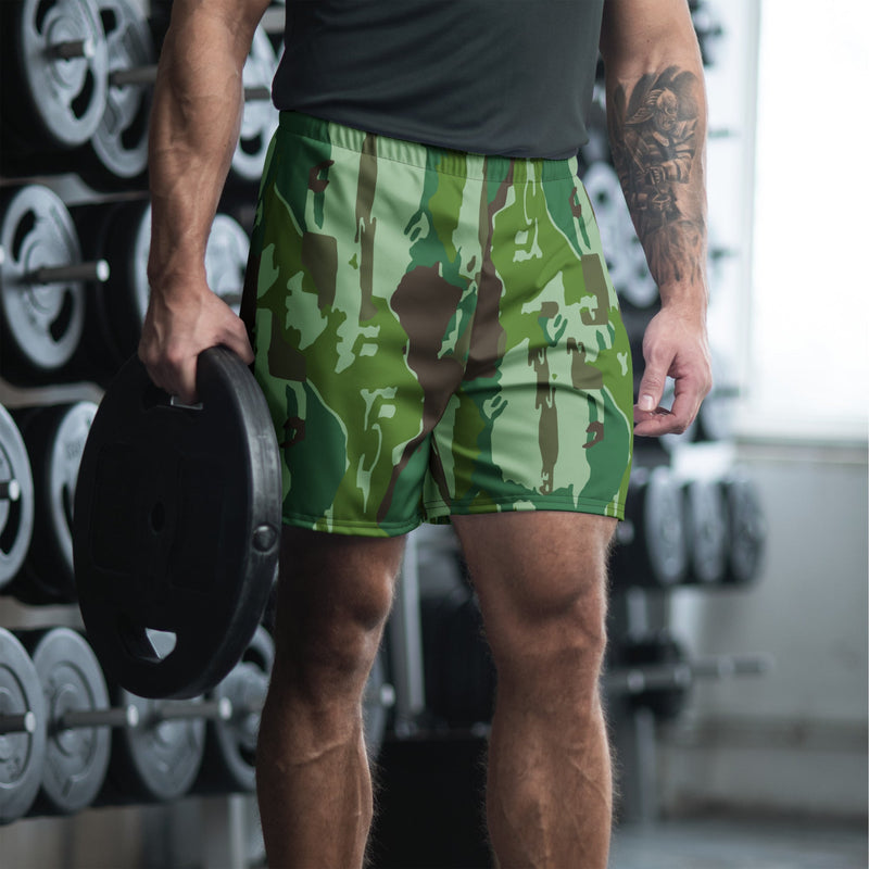 KOPASGAT Vertical Stripe 1969 CAMO Unisex Athletic Long Shorts - 2XS