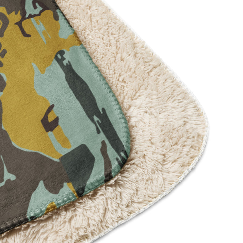 KOPASGAT Vertical Stripe CAMO Sherpa Blanket