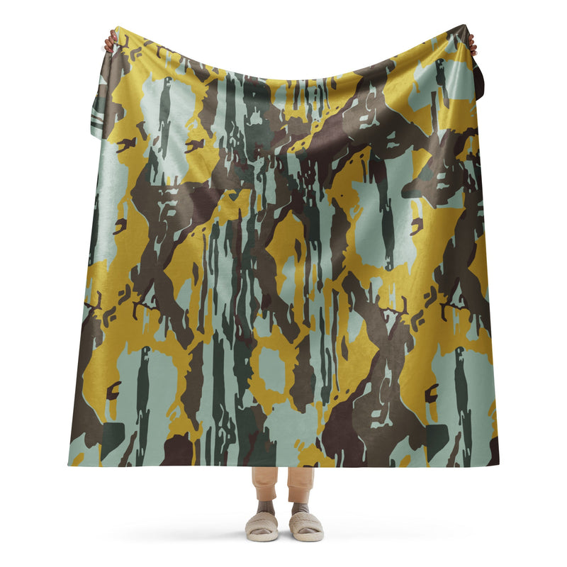 KOPASGAT Vertical Stripe CAMO Sherpa Blanket - 60″×80″