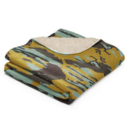 KOPASGAT Vertical Stripe CAMO Sherpa Blanket