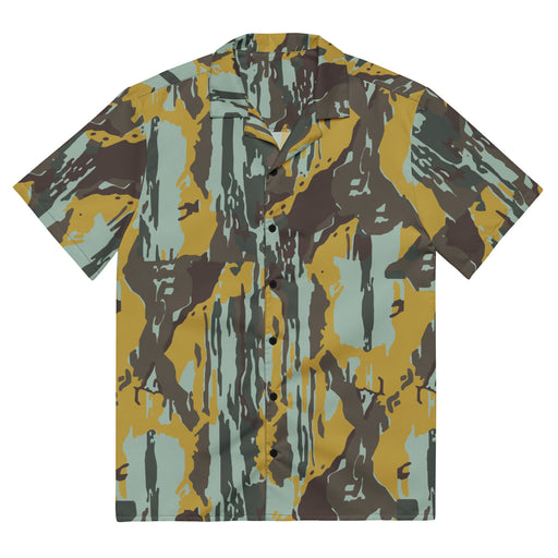 Vine Indonesian Rainstroke CAMO Unisex Short-Sleeve Button Shirt - 2XS - Button-Up