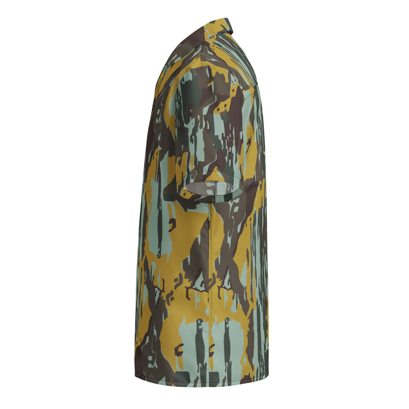 KOPASGAT Vertical Stripe CAMO Unisex Short-Sleeve Button Shirt - Button-Up