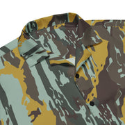 KOPASGAT Vertical Stripe CAMO Unisex Short-Sleeve Button Shirt - Button-Up