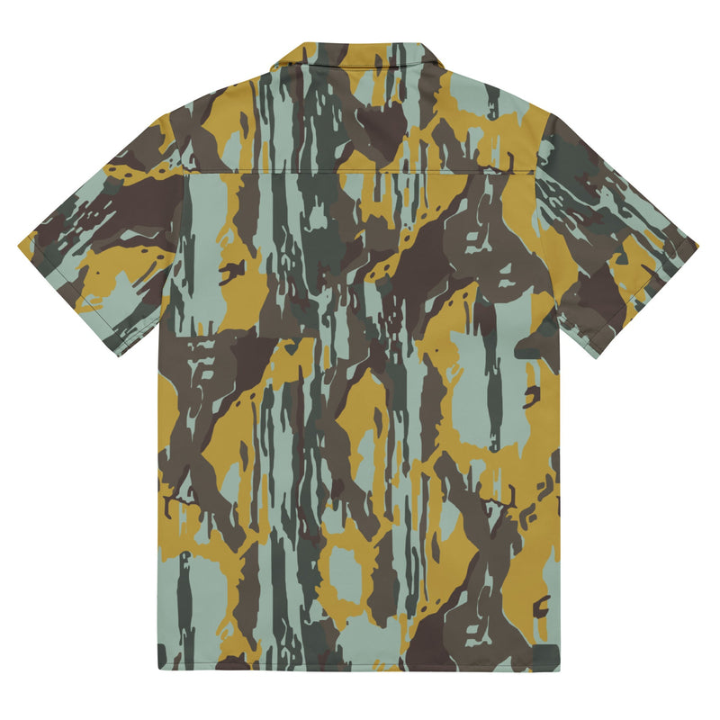 KOPASGAT Vertical Stripe CAMO Unisex Short-Sleeve Button Shirt - Button-Up