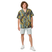 KOPASGAT Vertical Stripe CAMO Unisex Short-Sleeve Button Shirt - Button-Up