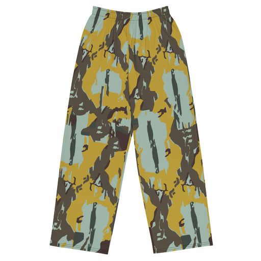 Vine Indonesian Rainstroke CAMO Unisex Wide-Leg Leisure Pants - 2XS - Pant