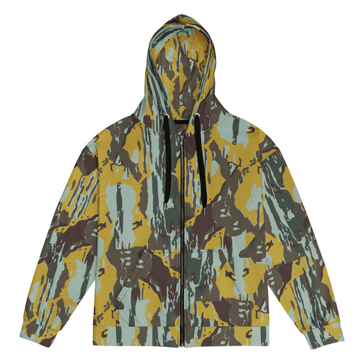 KOPASGAT Vertical Stripe CAMO Unisex Zip Hoodie - 2XS