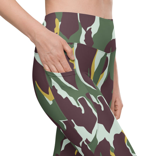 Indonesian National Police Resimen Pelopor CAMO Leggings with pockets - Womens With Pockets