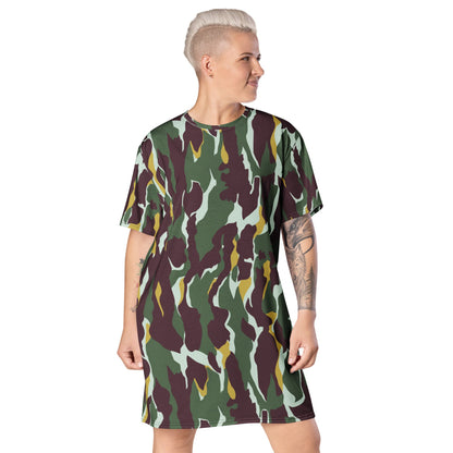 Indonesian National Police Resimen Pelopor CAMO T-shirt dress - 2XS - Womens T-Shirt Dress