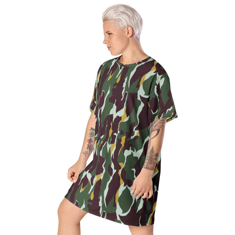 Indonesian National Police Resimen Pelopor CAMO T-shirt dress - Womens T-Shirt Dress