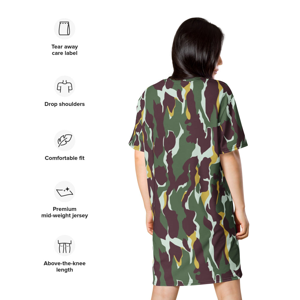 Indonesian National Police Resimen Pelopor CAMO T-shirt dress - Womens T-Shirt Dress