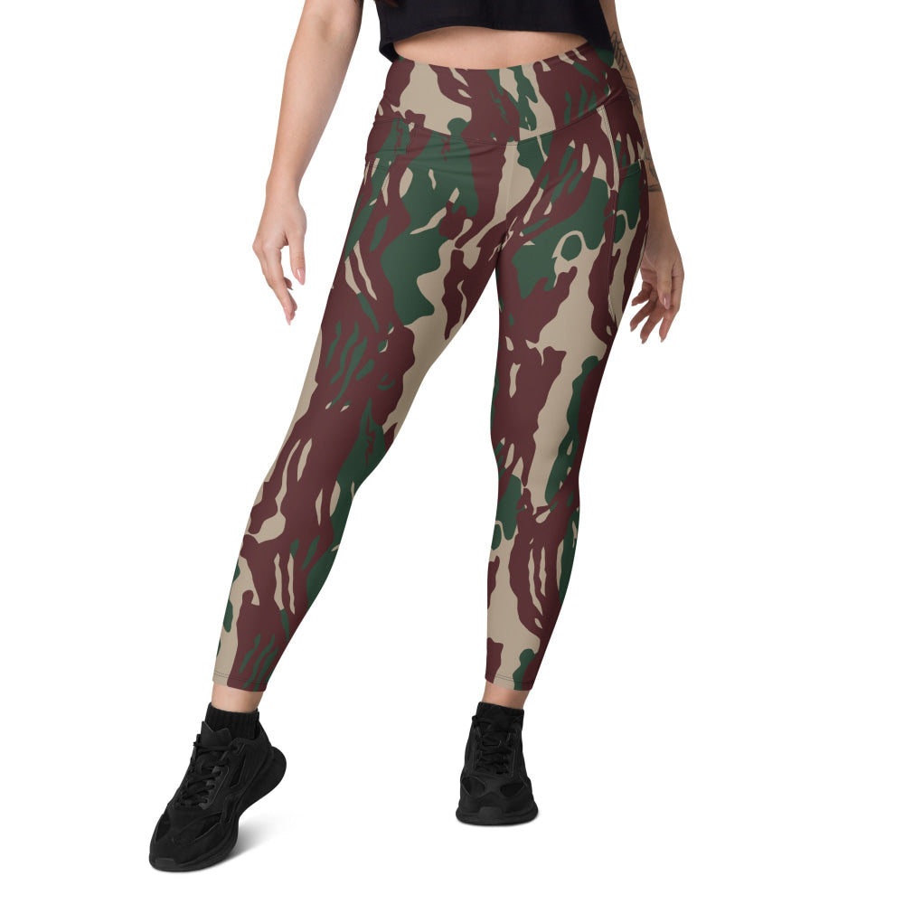 Indonesian Special Forces Loreng Darah Mengalir CAMO Leggings with pockets - Womens With Pockets