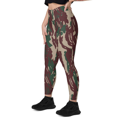 Indonesian Special Forces Loreng Darah Mengalir CAMO Leggings with pockets - Womens With Pockets