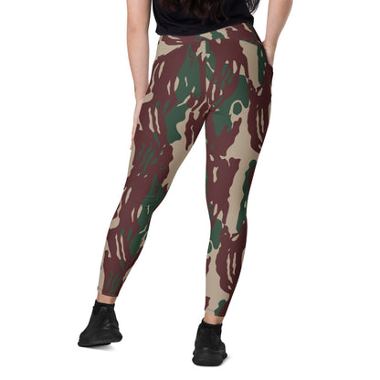 Indonesian Special Forces Loreng Darah Mengalir CAMO Leggings with pockets - Womens With Pockets