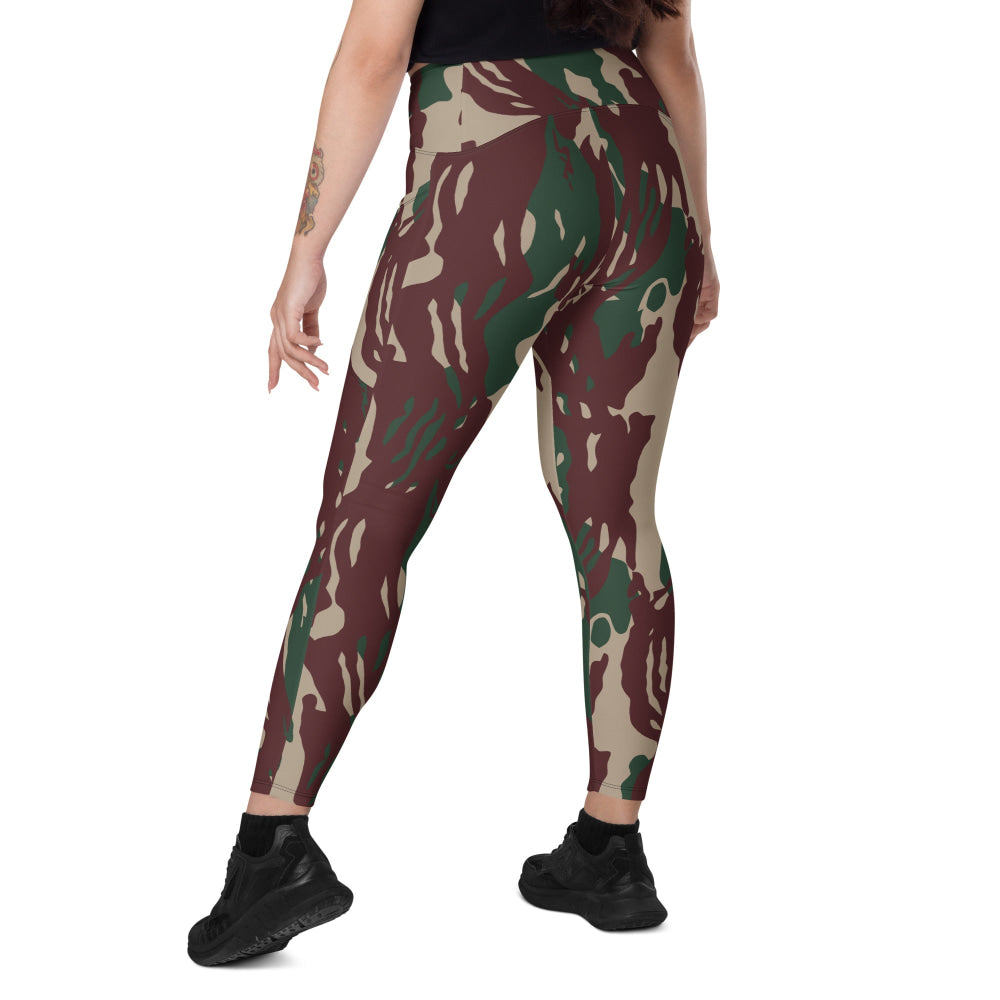 Indonesian Special Forces Loreng Darah Mengalir CAMO Leggings with pockets - Womens With Pockets