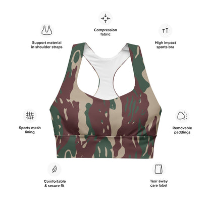 Indonesian Special Forces Loreng Darah Mengalir CAMO Longline sports bra - Womens Sports Bra