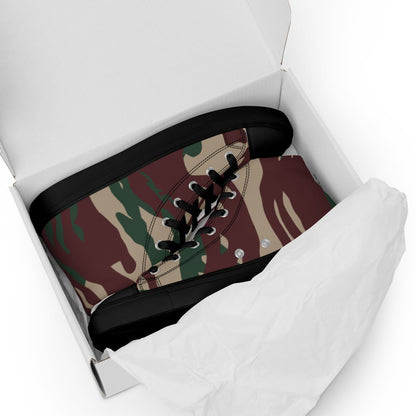 Indonesian Special Forces Loreng Darah Mengalir CAMO Men’s high top canvas shoes - Mens High Top Canvas Shoes