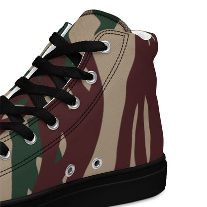 Indonesian Special Forces Loreng Darah Mengalir CAMO Men’s high top canvas shoes - Mens High Top Canvas Shoes