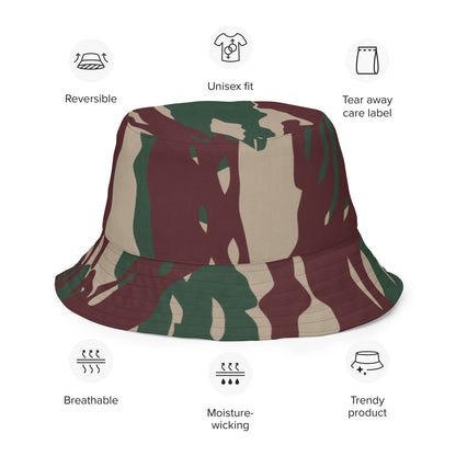 Indonesian Special Forces Loreng Darah Mengalir CAMO Reversible bucket hat - Bucket Hat