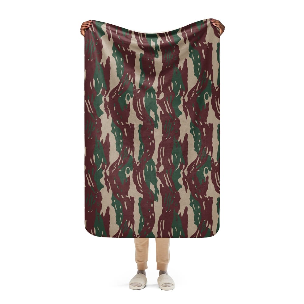 Indonesian Special Forces Loreng Darah Mengalir CAMO Sherpa blanket - 37″×57″
