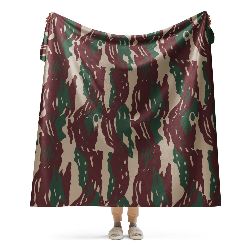 Indonesian Special Forces Loreng Darah Mengalir CAMO Sherpa blanket - 60″×80″