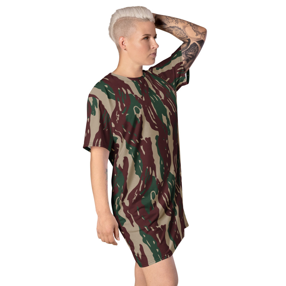 Indonesian Special Forces Loreng Darah Mengalir CAMO T-shirt dress - Womens T-Shirt Dress