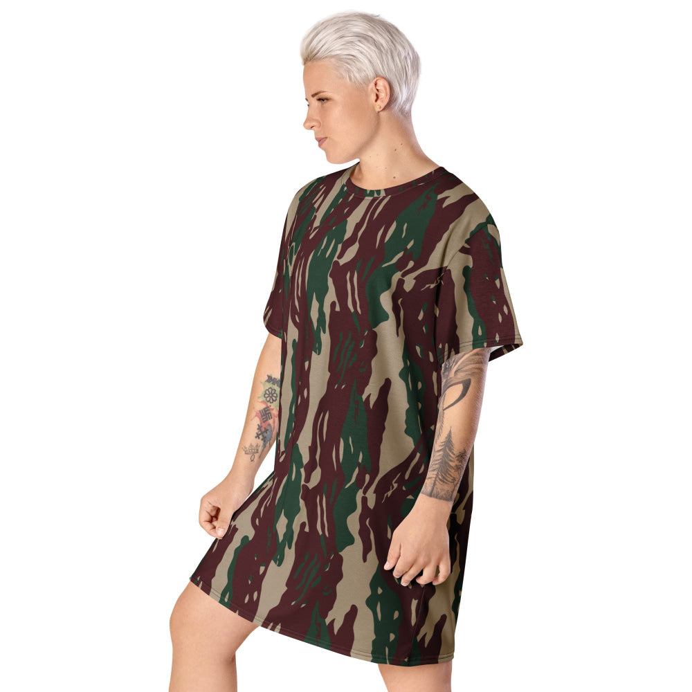 Indonesian Special Forces Loreng Darah Mengalir CAMO T-shirt dress - Womens T-Shirt Dress