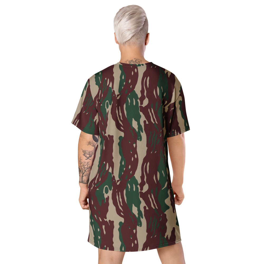 Indonesian Special Forces Loreng Darah Mengalir CAMO T-shirt dress - Womens T-Shirt Dress