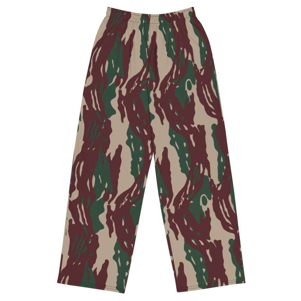 Indonesian Special Forces Loreng Darah Mengalir CAMO unisex wide-leg pants - 2XS - Unisex Wide-Leg Pants