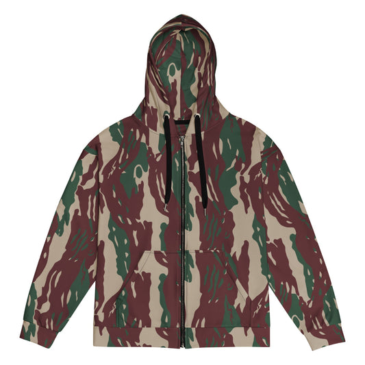 Indonesian Special Forces Loreng Darah Mengalir CAMO Unisex zip hoodie - Zip Hoodie