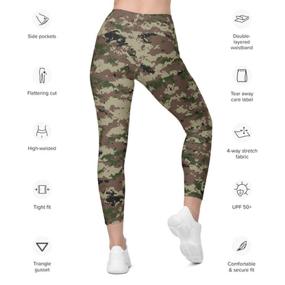 Iranian Basij Digital CAMO Leggings with pockets - Womens With Pockets