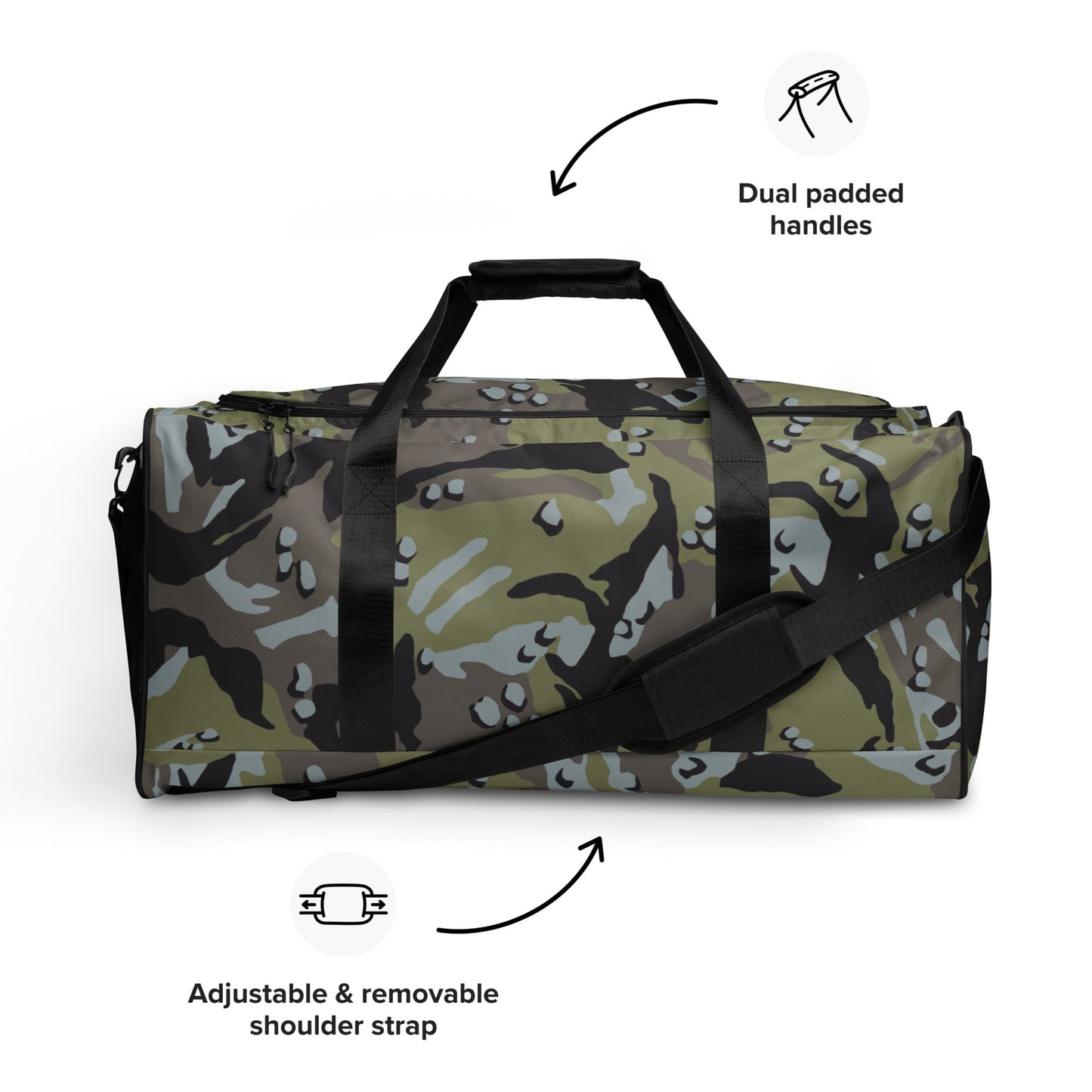 Iranian Chocolate Chip Naval Infantry CAMO Duffle bag Bags