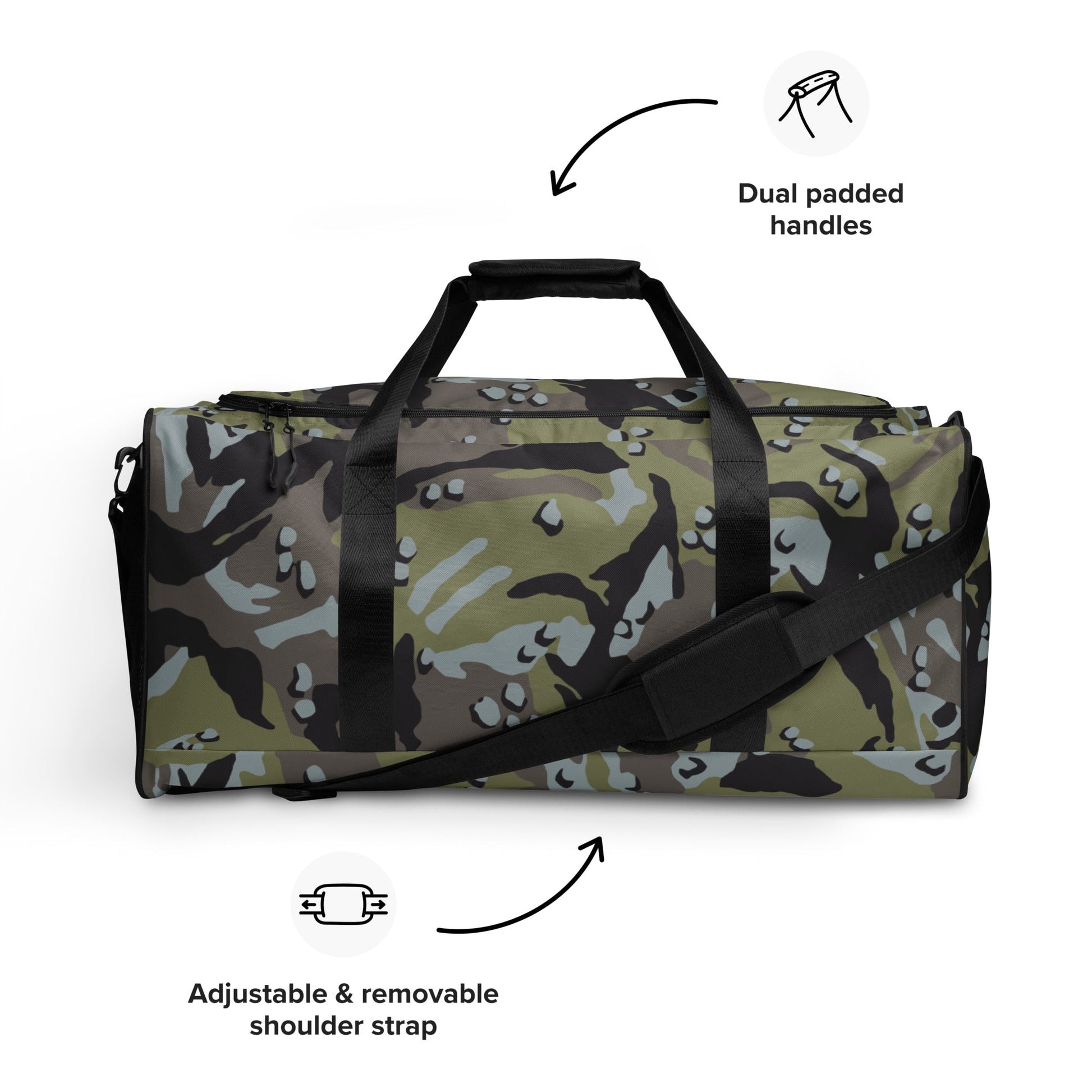 Iranian Chocolate Chip Naval Infantry CAMO Duffle bag Bags