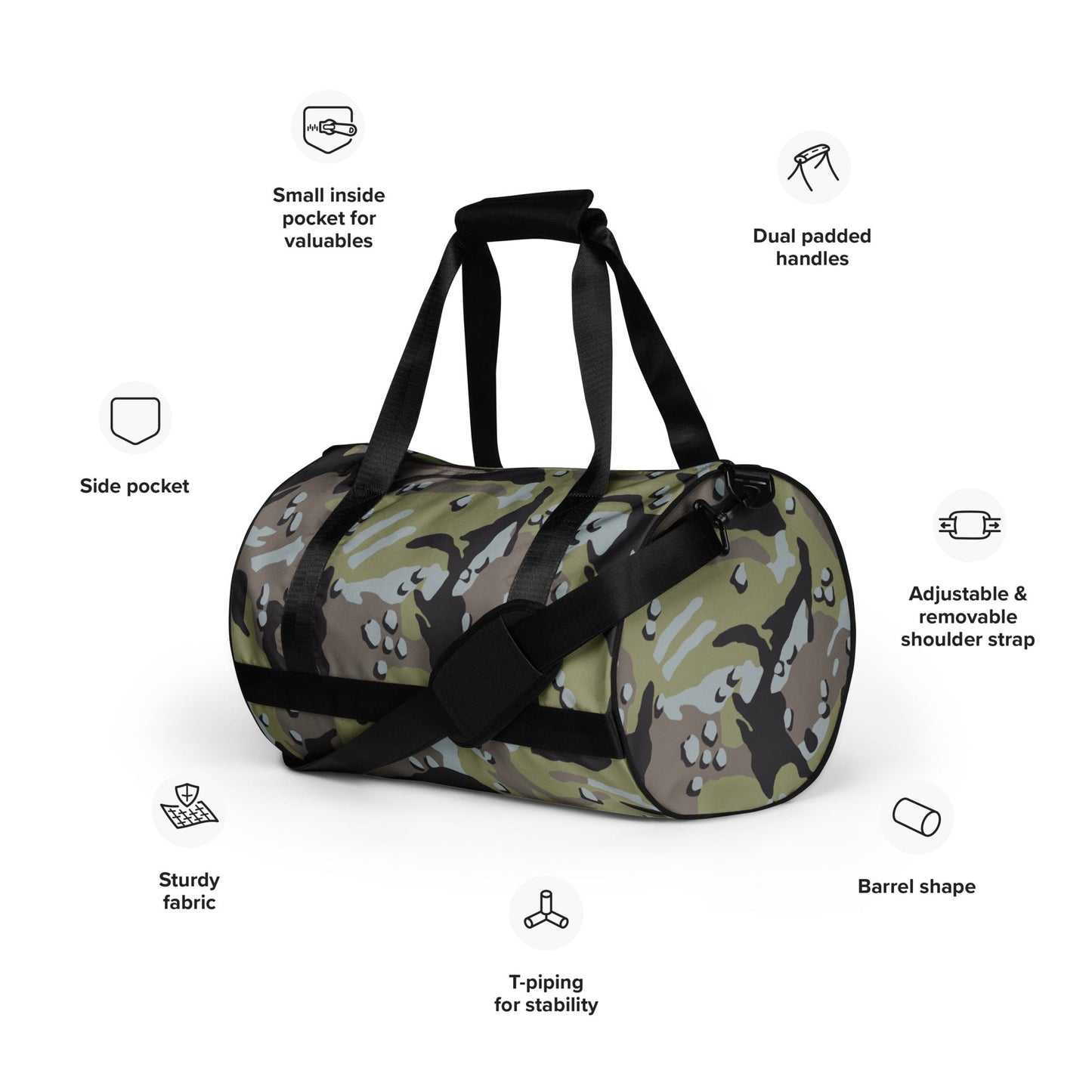 Iranian Chocolate Chip Naval Infantry CAMO gym bag - Gym Bags