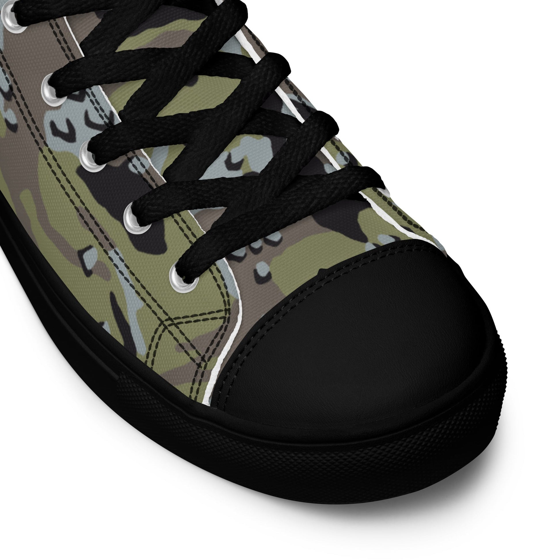 Iranian Chocolate Chip Naval Infantry CAMO Mens High-Top Canvas Shoes