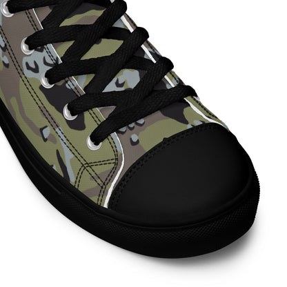 Iranian Chocolate Chip Naval Infantry CAMO Mens High-Top Canvas Shoes