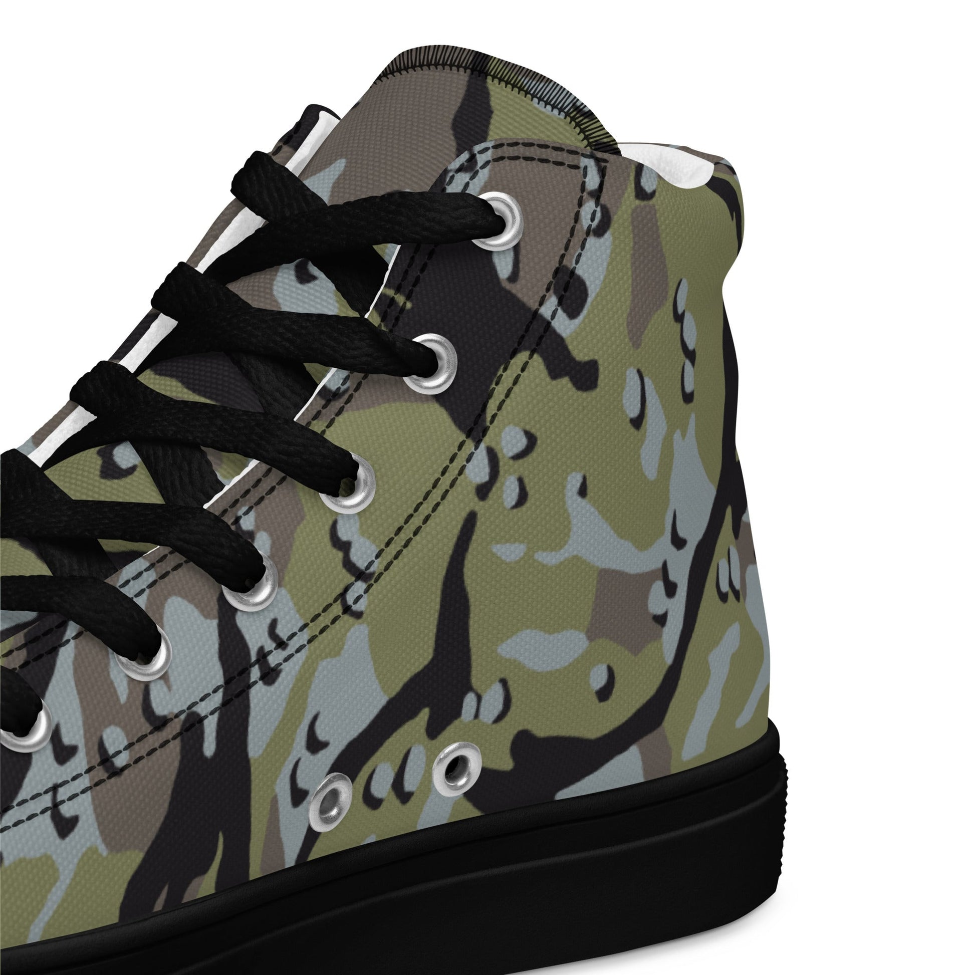 Iranian Chocolate Chip Naval Infantry CAMO Mens High-Top Canvas Shoes