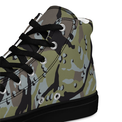 Iranian Chocolate Chip Naval Infantry CAMO Mens High-Top Canvas Shoes